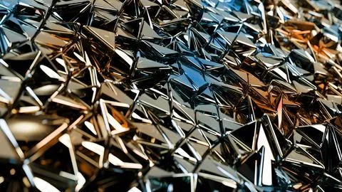 Abstract metal break background 3D illustration Stock Illustration