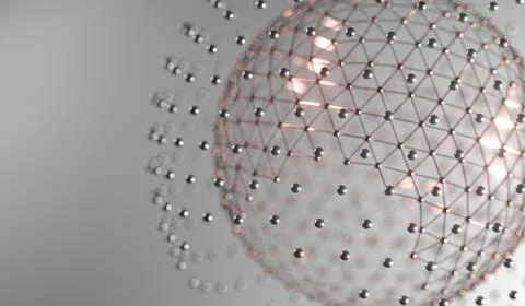 Abstract Metal Connection Sphere Background Illustrazione stock