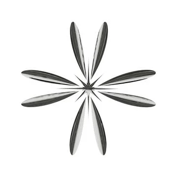 Abstract metal element in y2k style isolated on white background Stock Illustration