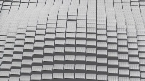 Abstract metal grid background, 3d animation Stock Footage 302719700