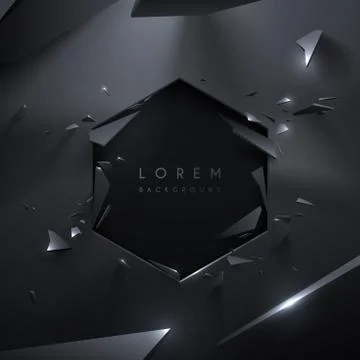 Abstract metal hexagonal hole shape background Stock Illustration