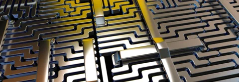 Abstract Metal Lines Video stock 120485891