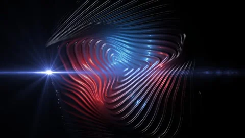 Abstract metal pattern with bright neon glow Stock Footage 276611258