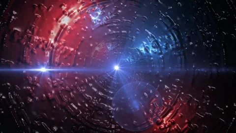 Abstract metal pattern with bright neon glow Stock Footage 276613244