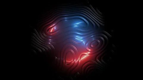 Abstract metal pattern with bright neon glow Stock Footage 276613246