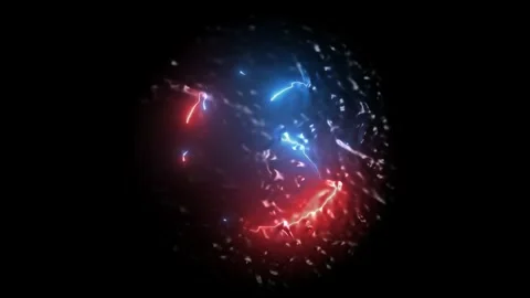 Abstract metal pattern with bright neon glow Stock Footage 276615447