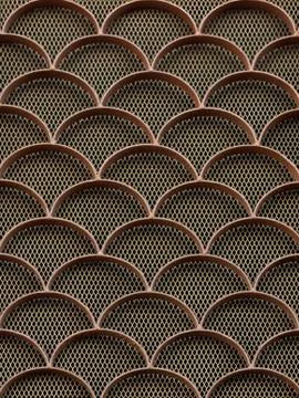 Abstract metal pattern, grid and scale 스톡 사진