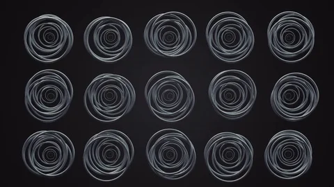 Abstract Metal Ring Rotate Black Background, 3d Loopable Animation 4k Stock Footage 71473378