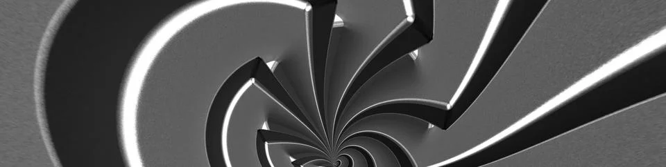 The abstract metal round pattern background. 3D illustration. Illustrazione stock