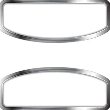 Abstract metal silver frame vector background Stock Illustration