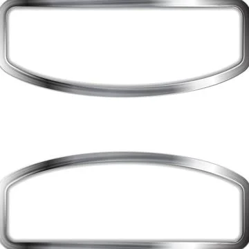 Abstract metal silver frame vector background Abstract metal silver frame ... Stock Photos