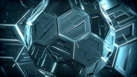 Abstract Metal Techno Sphere Stock Footage 112062275