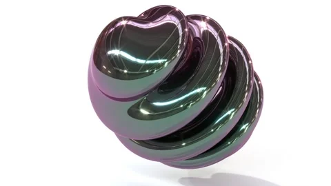 Abstract metal twist object tech bg able to loop endless Stock Footage 334029312