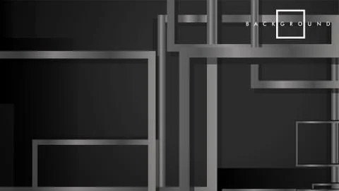 Abstract metal vector background with luxurious shiny grey square Illustrazione stock
