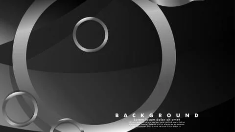 Abstract metal vector background with luxurious shiny gray circles Illustrazione stock