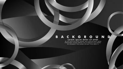 Abstract metal vector background with luxurious shiny gray circles Illustrazione stock
