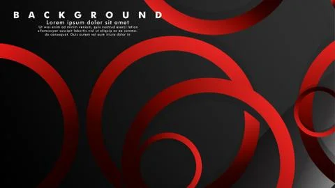 Abstract metal vector background with luxurious shiny red dark circles Stock Illustration