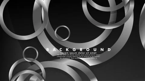 Abstract metal vector background with luxurious shiny gray circles Stock Illustration