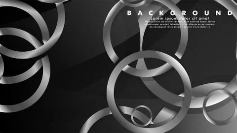 Abstract metal vector background with luxurious shiny gray circles Illustrazione stock