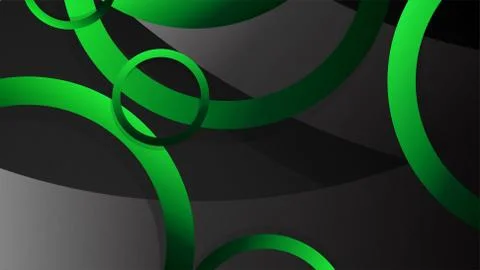 Abstract metal vector background with shiny fancy green black circles Ilustración de archivo
