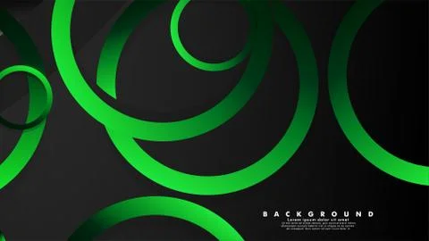 Abstract metal vector background with shiny fancy green black circles Ilustración de archivo