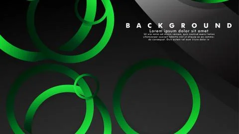 Abstract metal vector background with shiny fancy green black circles Ilustración de archivo