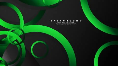 Abstract metal vector background with shiny fancy green black circles Ilustración de archivo