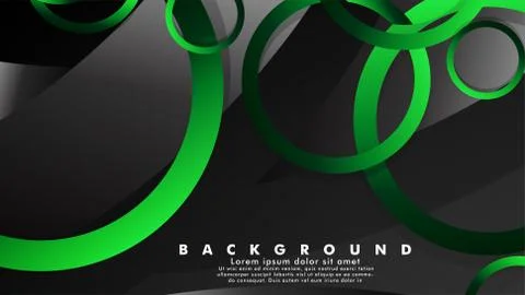 Abstract metal vector background with shiny fancy green black circles Ilustración de archivo