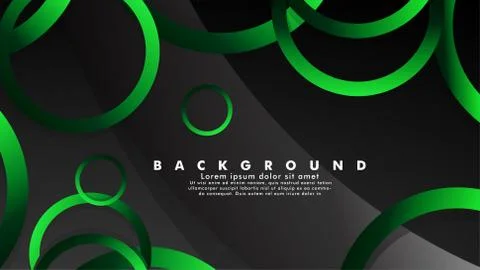 Abstract metal vector background with shiny fancy green black circles Ilustración de archivo
