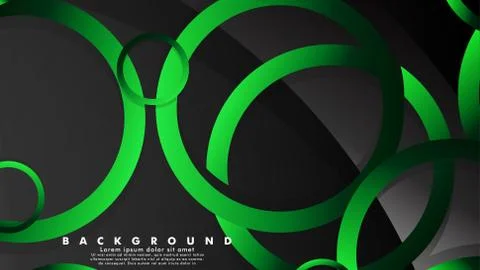 Abstract metal vector background with shiny fancy green black circles Ilustración de archivo