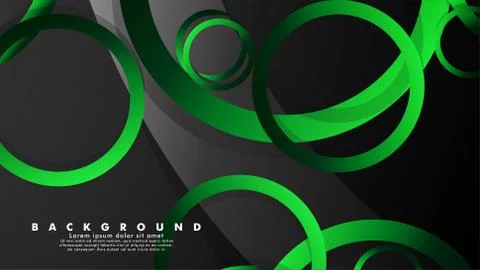 Abstract metal vector background with shiny fancy green black circles Ilustración de archivo