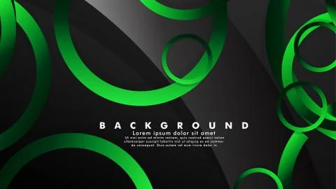 Abstract metal vector background with shiny fancy green black circles Ilustración de archivo