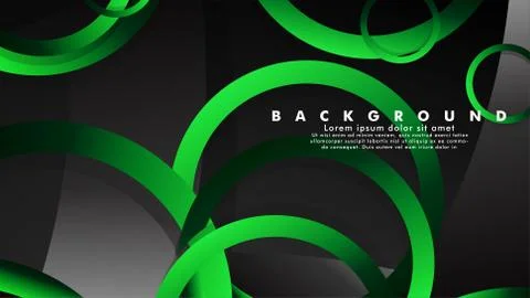 Abstract metal vector background with shiny fancy green black circles Ilustración de archivo