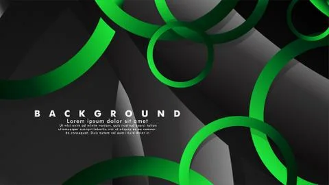 Abstract metal vector background with shiny fancy green black circles Ilustración de archivo