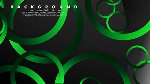Abstract metal vector background with shiny fancy green black circles Ilustración de archivo
