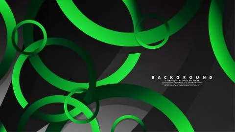 Abstract metal vector background with shiny fancy green black circles Ilustración de archivo