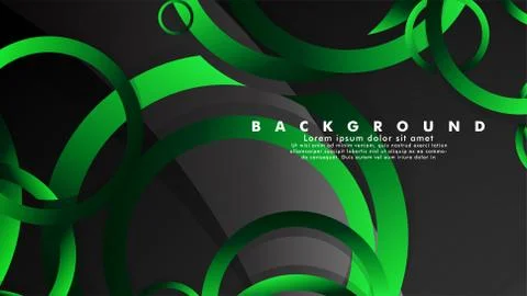 Abstract metal vector background with shiny fancy green black circles Ilustración de archivo