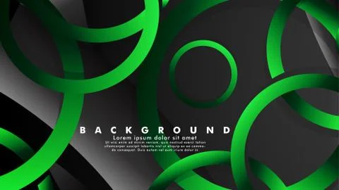 Abstract metal vector background with shiny fancy green black circles Ilustración de archivo