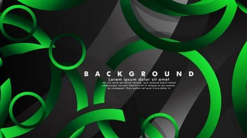 Abstract metal vector background with shiny fancy green black circles Ilustración de archivo