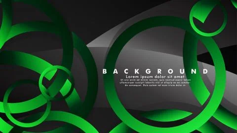 Abstract metal vector background with shiny fancy green black circles Ilustración de archivo