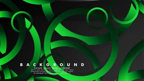 Abstract metal vector background with shiny fancy green black circles Ilustración de archivo