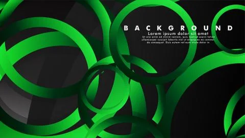 Abstract metal vector background with shiny fancy green black circles Ilustración de archivo
