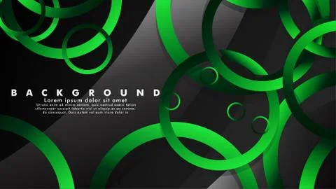 Abstract metal vector background with shiny fancy green black circles Ilustración de archivo