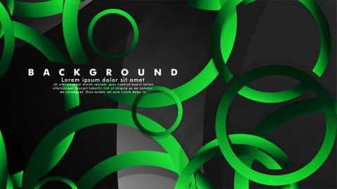 Abstract metal vector background with shiny fancy green black circles Ilustración de archivo