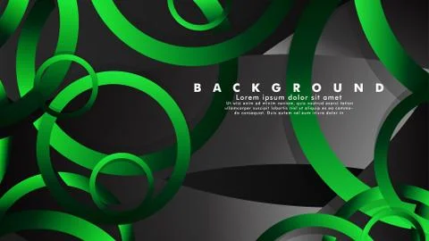 Abstract metal vector background with shiny fancy green black circles Ilustración de archivo