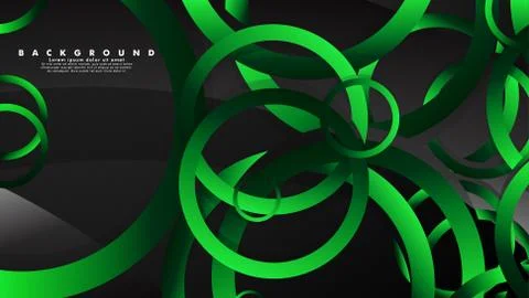 Abstract metal vector background with shiny fancy green black circles Ilustración de archivo