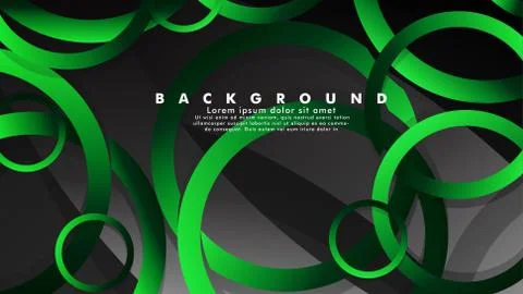 Abstract metal vector background with shiny fancy green black circles Ilustración de archivo
