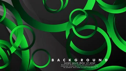 Abstract metal vector background with shiny fancy green black circles Ilustración de archivo