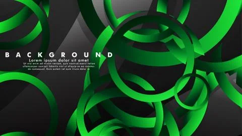 Abstract metal vector background with shiny fancy green black circles Ilustración de archivo