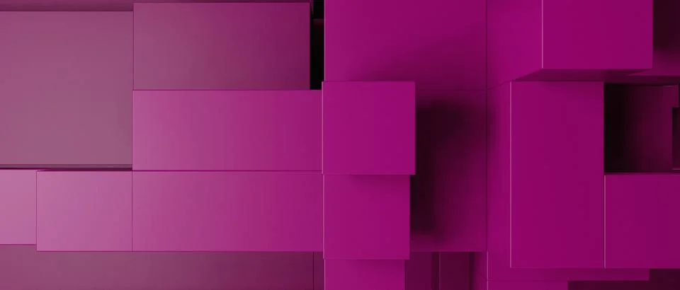 Abstract Metallic 3D Blocks Cubes Trendy Futuristic Dark Red 3D Background 3D Иллюстрация
